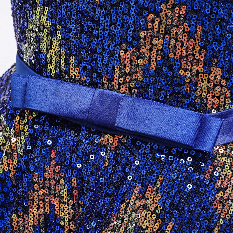 Flower Girls Dresses Illusion Sleeveless Sequined O-Neck Tulle Lace Floor-Length Luxury Navy Blue Kids Party Princess Gown F414
Flower Girls Dresses Illusion Sleeveless Sequined O-Neck Tulle Lace Floor-Length Luxury Navy Blue Kids Party Princess Gown F414