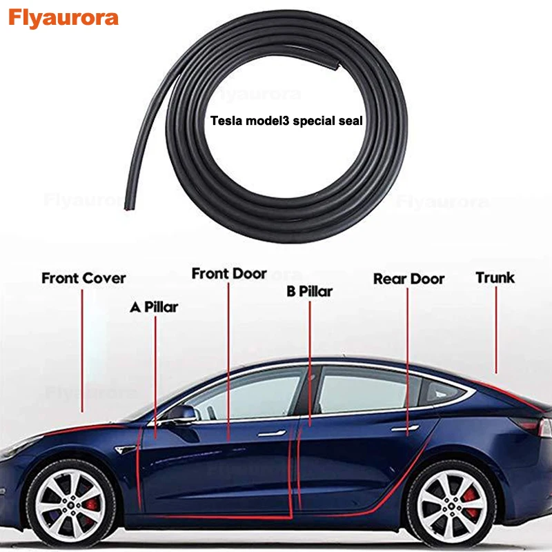 for Tesla Model 3 Soundproof Wind Noise Reduction Car Trunk Engine cover Door Trim Edge Moulding Rubber Weatherstrip Seal Strip
for Tesla Model 3 Soundproof Wind Noise Reduction Car Trunk Engine cover Door Trim Edge Moulding Rubber Weatherstrip Seal Strip