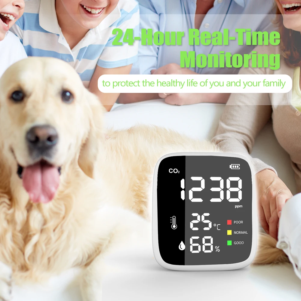 Mini CO2 Meter Temperature Humidity Detecting Tool Intelligent Home Desktop High Precisions Quick Detect Air Quality Monitor
Mini CO2 Meter Temperature Humidity Detecting Tool Intelligent Home Desktop High Precisions Quick Detect Air Quality Monitor