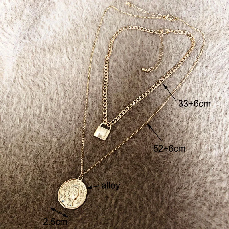 F.J4Z New Vintage Women's Necklace Hot Metal Chain Coin Lock 2PCES False Collar Pendants & Necklaces Gifts Dropship
F.J4Z New Vintage Women's Necklace Hot Metal Chain Coin Lock 2PCES False Collar Pendants & Necklaces Gifts Dropship