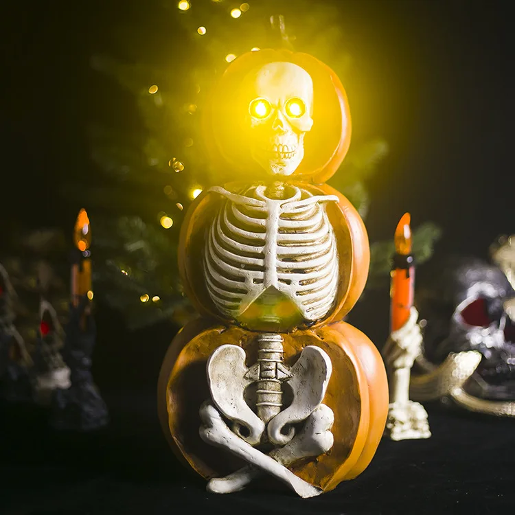 New Halloween Decorations 3d Pumpkin Skull Table With Lamp Creative Resin Ornaments
New Halloween Decorations 3d Pumpkin Skull Table With Lamp Creative Resin Ornaments