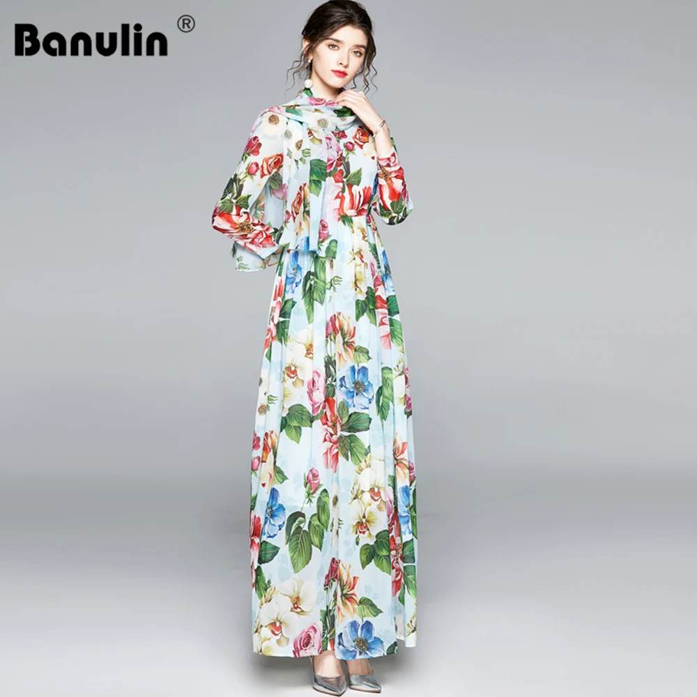 2020 Fashion Designer Holiday Summer Dress Women's Bow Belt Casual Rose Floral Print Female Chiffon Boho Long Maxi Dress
2020 Fashion Designer Holiday Summer Dress Women's Bow Belt Casual Rose Floral Print Female Chiffon Boho Long Maxi Dress