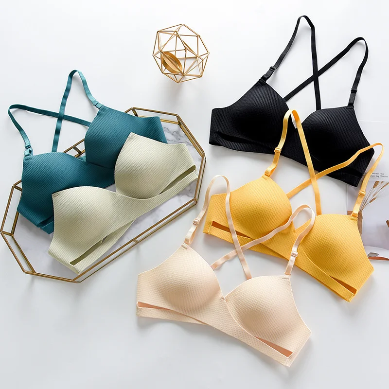 Бесшовный Женский бюстгальтер без косточек, тонкое женское нижнее белье, сексуальное женское нижнее белье пуш-ап с V-образным вырезом 
Бесшовный Женский бюстгальтер без косточек, тонкое женское нижнее белье, сексуальное женское нижнее белье пуш-ап с V-образным вырезом