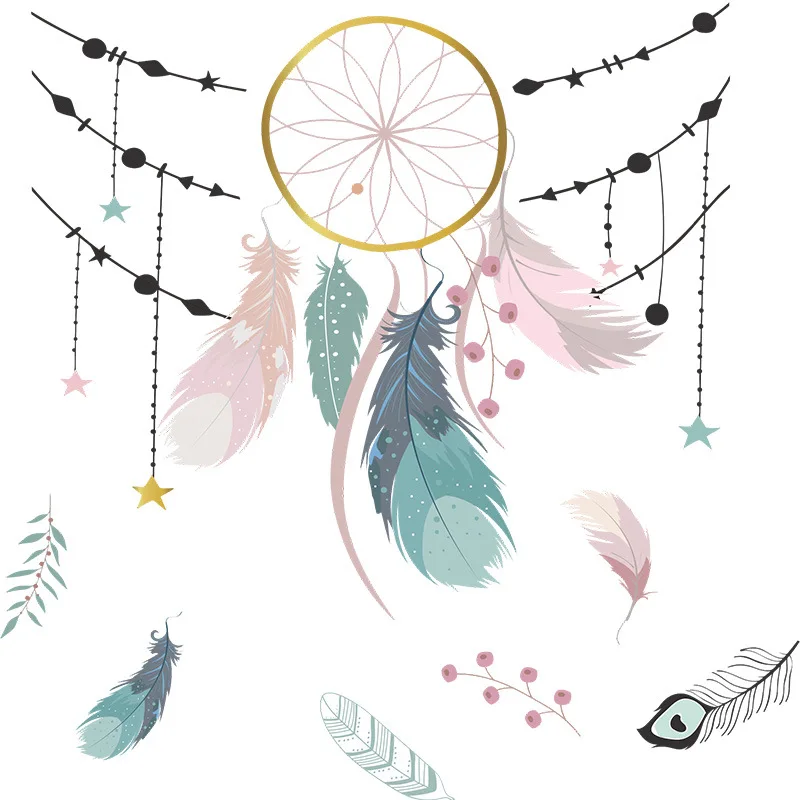 Dream Catcher Net Clouds Wallstickers Cute Cartoon Living Room Bedroom Removable Self-adhesive Wallpaper For Home Decoration
Dream Catcher Net Clouds Wallstickers Cute Cartoon Living Room Bedroom Removable Self-adhesive Wallpaper For Home Decoration