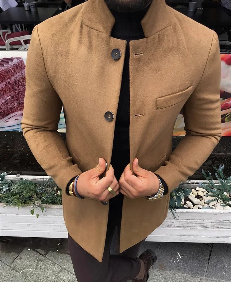 2022 Winter Warm Tweed Stand Collar Man Coat Custom Wedding Tuxedo Terno Masculino Prom Groom Slim Fit Men Suit 1 Piece Jacket
2022 Winter Warm Tweed Stand Collar Man Coat Custom Wedding Tuxedo Terno Masculino Prom Groom Slim Fit Men Suit 1 Piece Jacket