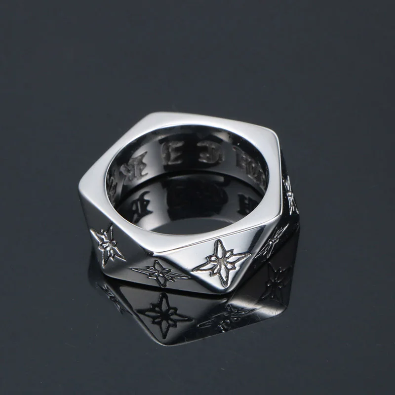 New modern fashion rock titanium steel ring men and women trend geometric ring punk finger ring jewelry gift wholesale
New modern fashion rock titanium steel ring men and women trend geometric ring punk finger ring jewelry gift wholesale