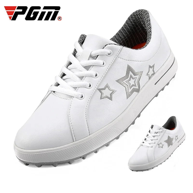 

PGM Korean Women Golf Shoes Leisure Fixed Nail Waterproof Sneakers Women Non-Slip Small White Girls Sports Shoes XZ113