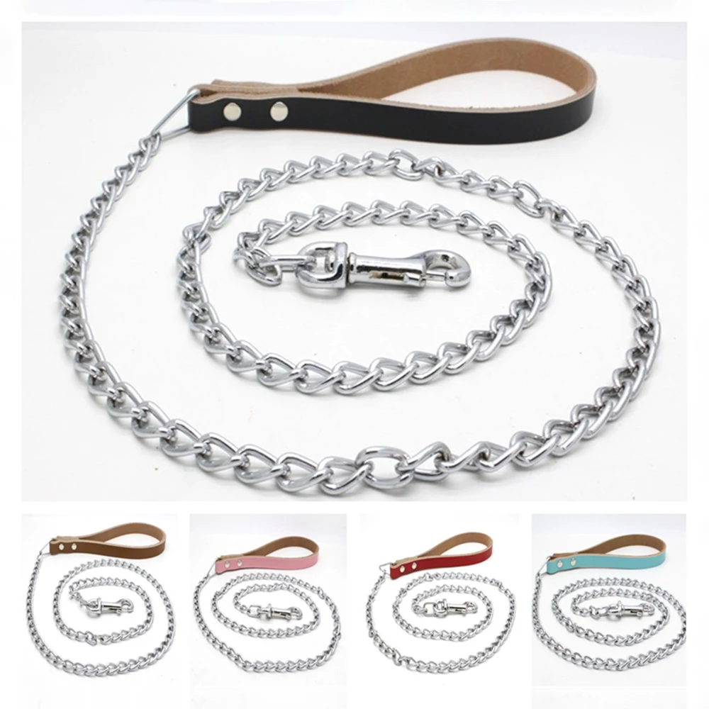 Stainless Steel Metal Pet Dog Chain for Medium Large Dog Chain Leash PU Leather Iron Chain Anti-Bite Pet Supplies Correa Perro
Stainless Steel Metal Pet Dog Chain for Medium Large Dog Chain Leash PU Leather Iron Chain Anti-Bite Pet Supplies Correa Perro