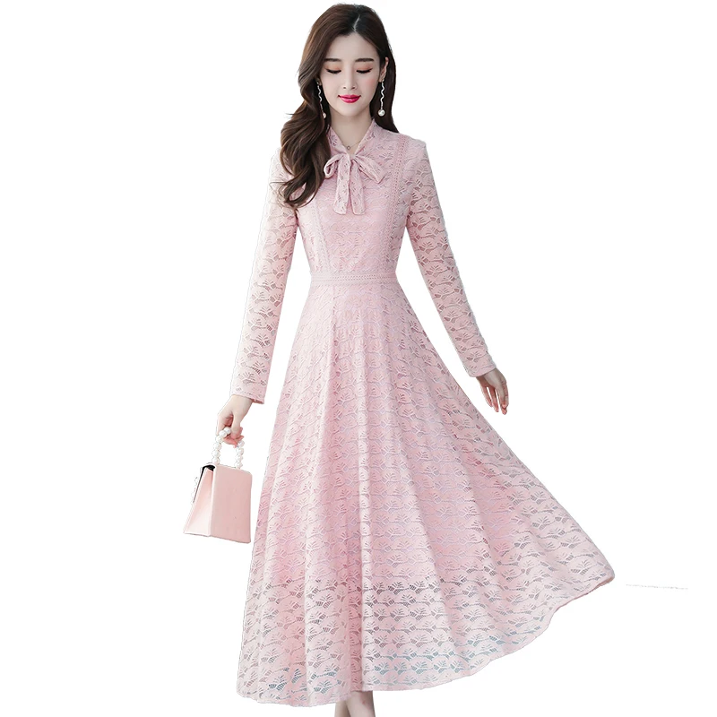 LUKAXSIKAX 2020 New Spring Autumn Women Long Sleeve Dress High Quality Floral Lace Dress Elegant Big Hem Slim Long Dress
LUKAXSIKAX 2020 New Spring Autumn Women Long Sleeve Dress High Quality Floral Lace Dress Elegant Big Hem Slim Long Dress