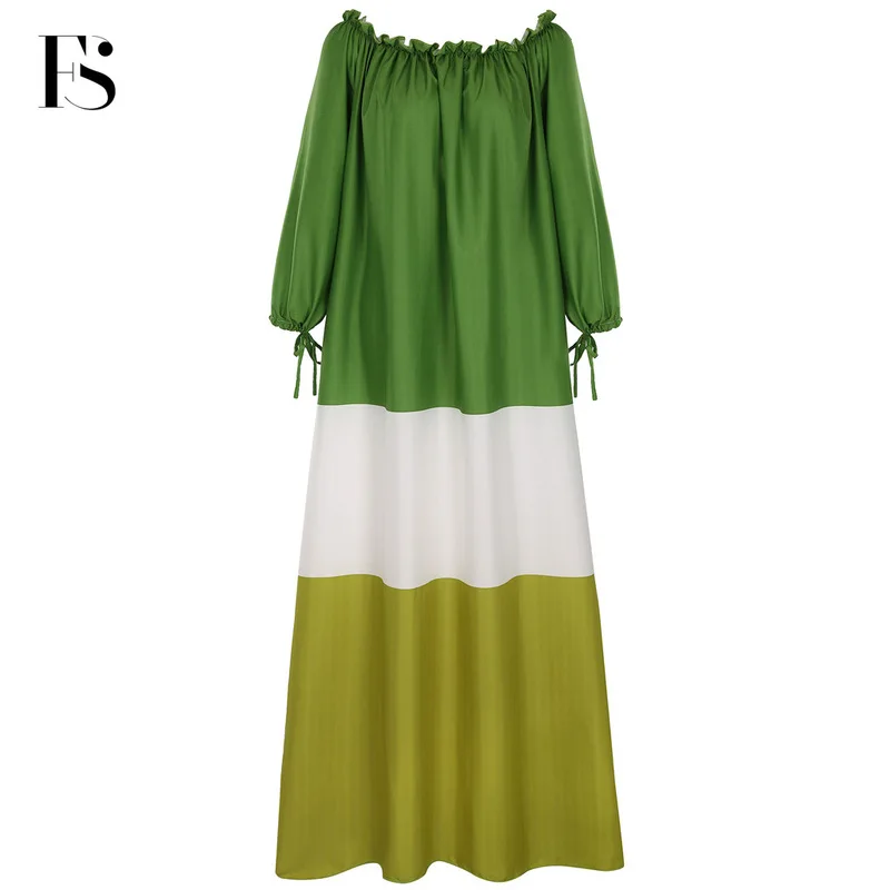 2020 New Arrival Long Sleeve Plus Size Slash Neck Boho Dresses Lot Solid Shiny Summer Bohemian Beach Maxi Dress For Women Summer
2020 New Arrival Long Sleeve Plus Size Slash Neck Boho Dresses Lot Solid Shiny Summer Bohemian Beach Maxi Dress For Women Summer