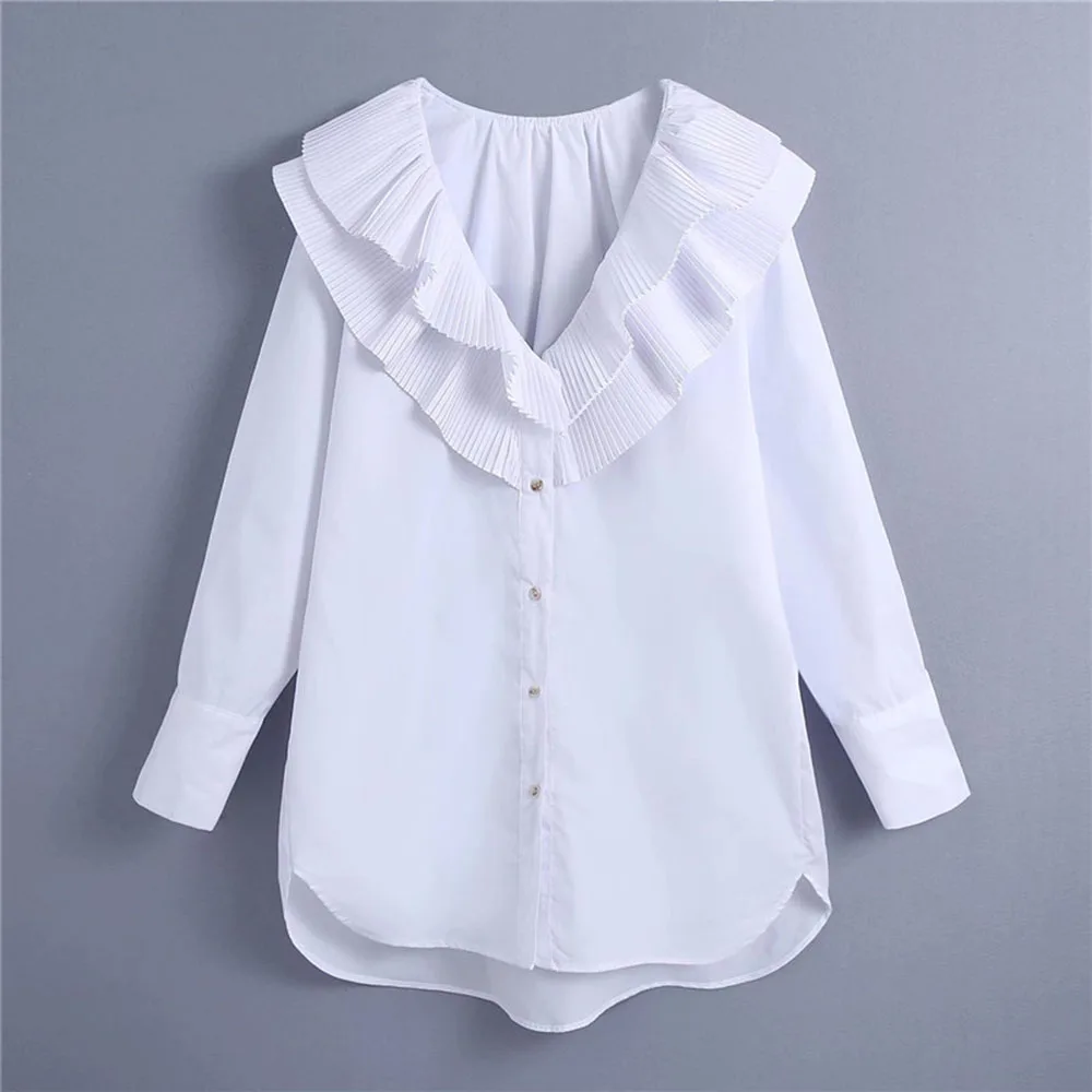 Japan Style Blouse Spring Autumn Korean Fashion Temperament Loose Casual Solid Color Single-breasted Doll Collar Long Sleeve
Japan Style Blouse Spring Autumn Korean Fashion Temperament Loose Casual Solid Color Single-breasted Doll Collar Long Sleeve