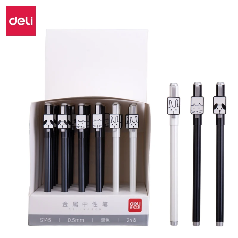 Deli Metal Gel Pens 0.5mm Black refill Neutral Pen School Office Stationery Student Writing Tool Working Gel Ink Pen
Deli Metal Gel Pens 0.5mm Black refill Neutral Pen School Office Stationery Student Writing Tool Working Gel Ink Pen