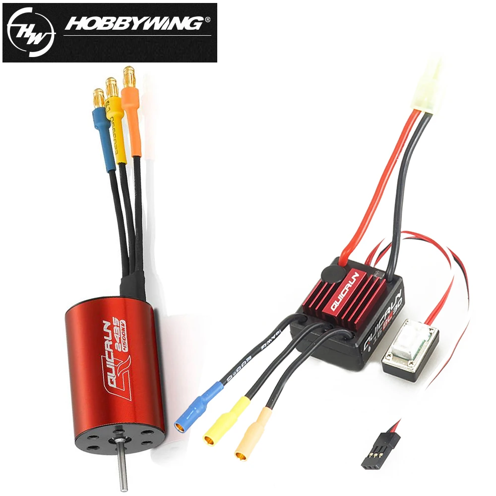Hobbywing QuicRun WP-16BL30 Brushless Speed Controller 30A ESC+2435 4500kv Motor For 1/16 & 1/18 RC Car
Hobbywing QuicRun WP-16BL30 Brushless Speed Controller 30A ESC+2435 4500kv Motor For 1/16 & 1/18 RC Car