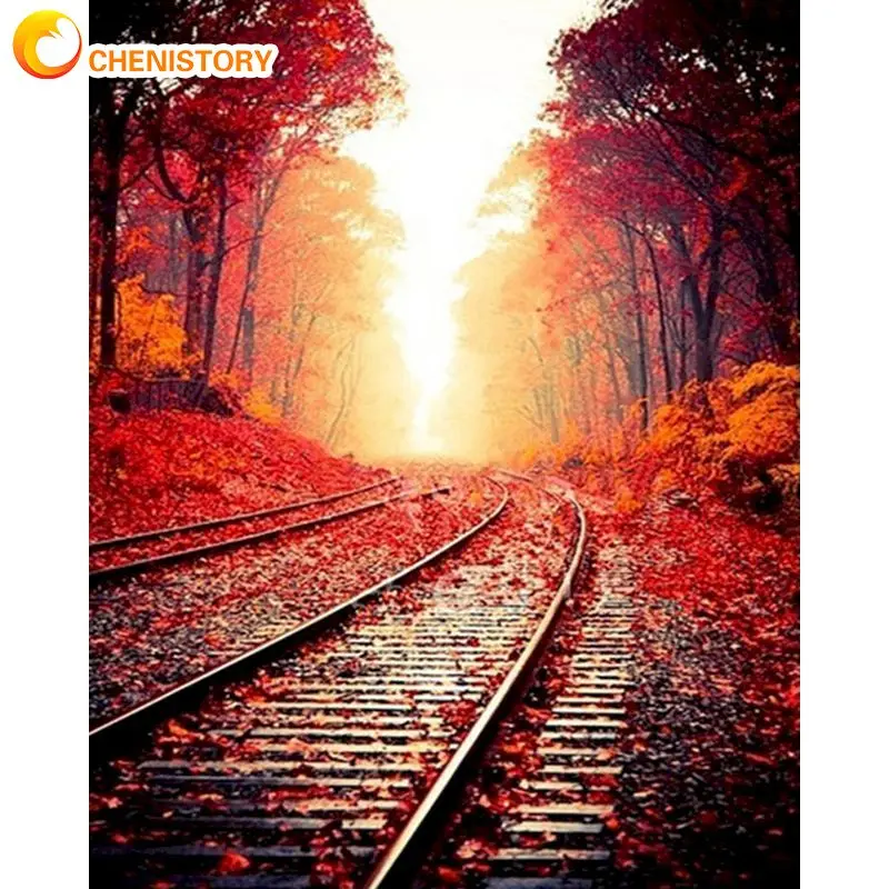 CHENISTORY Oil Painting By Numbers Railroad Landscape Drawing On Canvas Cartoon For Kids HandPainted DIY Painting Landscape Home
CHENISTORY Oil Painting By Numbers Railroad Landscape Drawing On Canvas Cartoon For Kids HandPainted DIY Painting Landscape Home