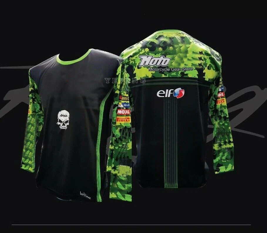 2021 Motorcycle Men's Quick dry Moto GP Racing For Kawasaki Team Shirt Motocross ATV Motobike Long sleeve T shirt
2021 Motorcycle Men's Quick dry Moto GP Racing For Kawasaki Team Shirt Motocross ATV Motobike Long sleeve T shirt