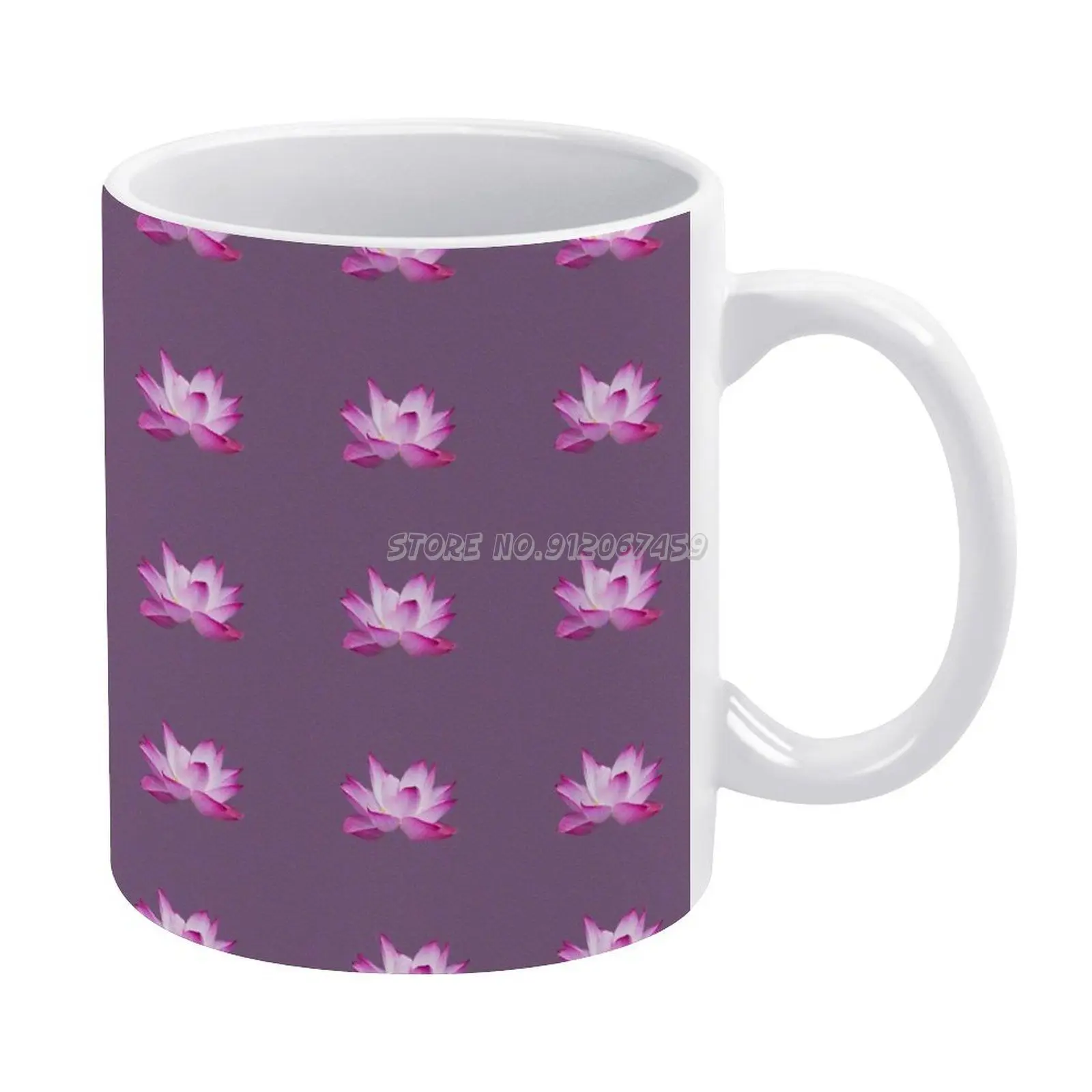 

Lotus Purple Coffee Mugs Cover Printed Home Soft Childhood Pillowcase Bedroom Home Decor Nice Gift Holidays Mothers Zen Pretty A
