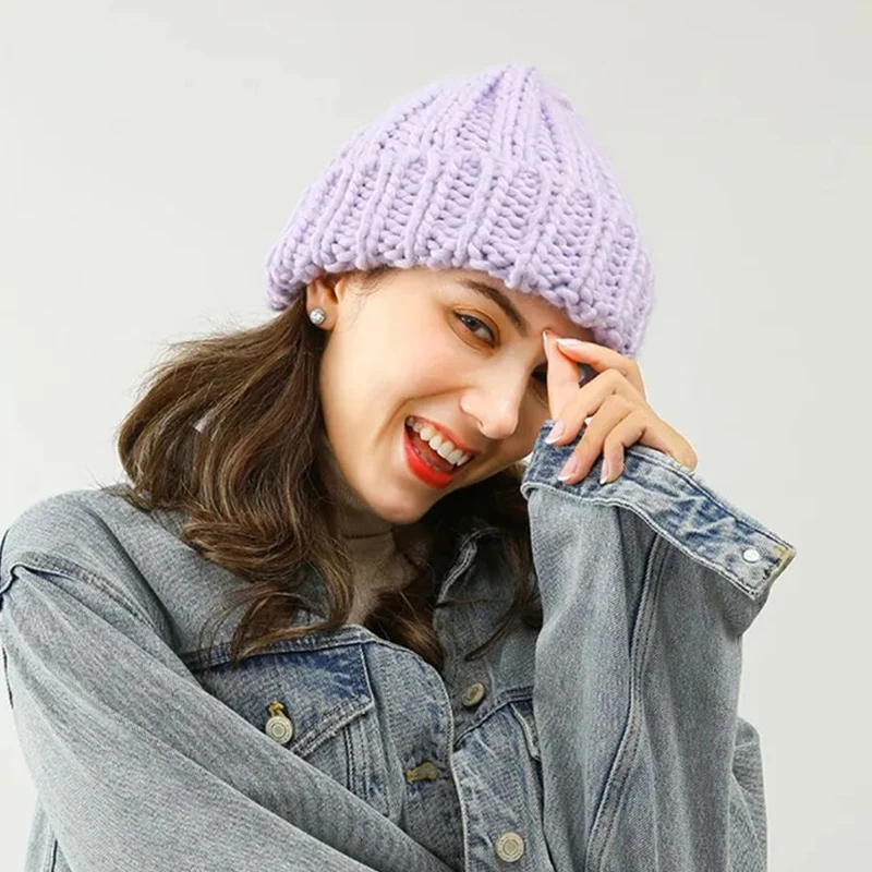 Winter Hats For Women Knit Cap Lady Warm Soft Wool Thread Knitted Beanie Chapeau Female Fashion Bonnet Unisex Warm Beanies Hat
Winter Hats For Women Knit Cap Lady Warm Soft Wool Thread Knitted Beanie Chapeau Female Fashion Bonnet Unisex Warm Beanies Hat