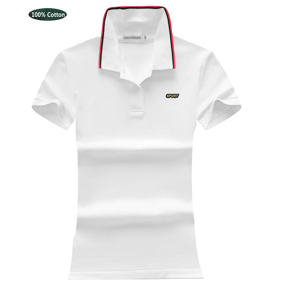100% Cotton Polo Shirt Women's Summer Short Sleeve Classic Lapel Style Flag Logo Tops Tees Casual Polo Shirt T-shirt 4061
100% Cotton Polo Shirt Women's Summer Short Sleeve Classic Lapel Style Flag Logo Tops Tees Casual Polo Shirt T-shirt 4061