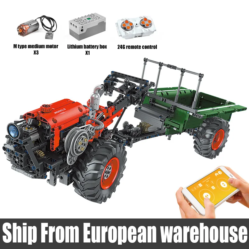 MOULD KING 17005 The Motorized Tractor Model APP RC Technical Car Building Blocks Assembly Bricks Toys Kids Christmas Gifts
MOULD KING 17005 The Motorized Tractor Model APP RC Technical Car Building Blocks Assembly Bricks Toys Kids Christmas Gifts