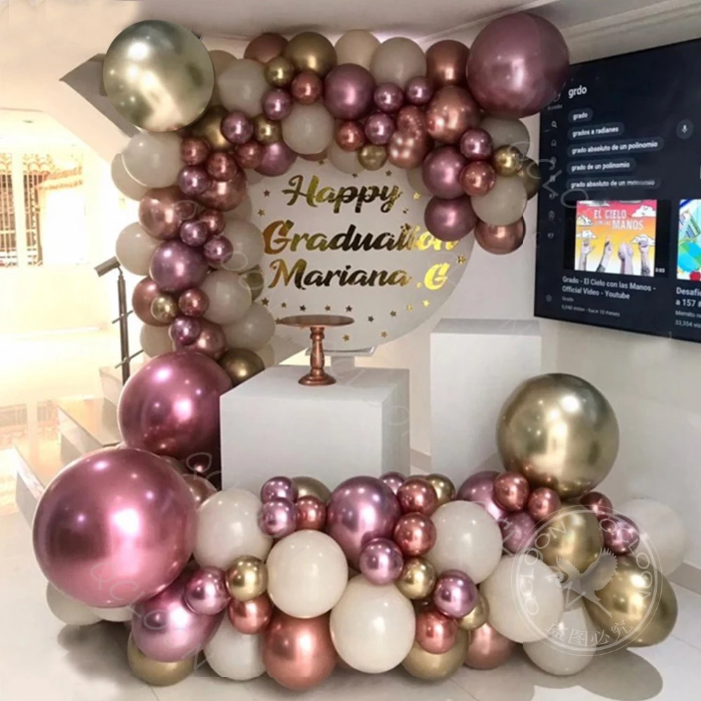105pcs Rose Gold Latex Balloon Arch Garland Kit Chrome Metallic Globos Wedding Birthday Party Decoration Baby Shower Supplies
105pcs Rose Gold Latex Balloon Arch Garland Kit Chrome Metallic Globos Wedding Birthday Party Decoration Baby Shower Supplies