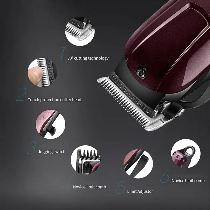 Kemei Professional Hair Clipper, Mens Hair Clippers Cord Cordless Hair Trimmer Professional Haircut Kit For Men Rechargeable
Kemei Professional Hair Clipper, Mens Hair Clippers Cord Cordless Hair Trimmer Professional Haircut Kit For Men Rechargeable