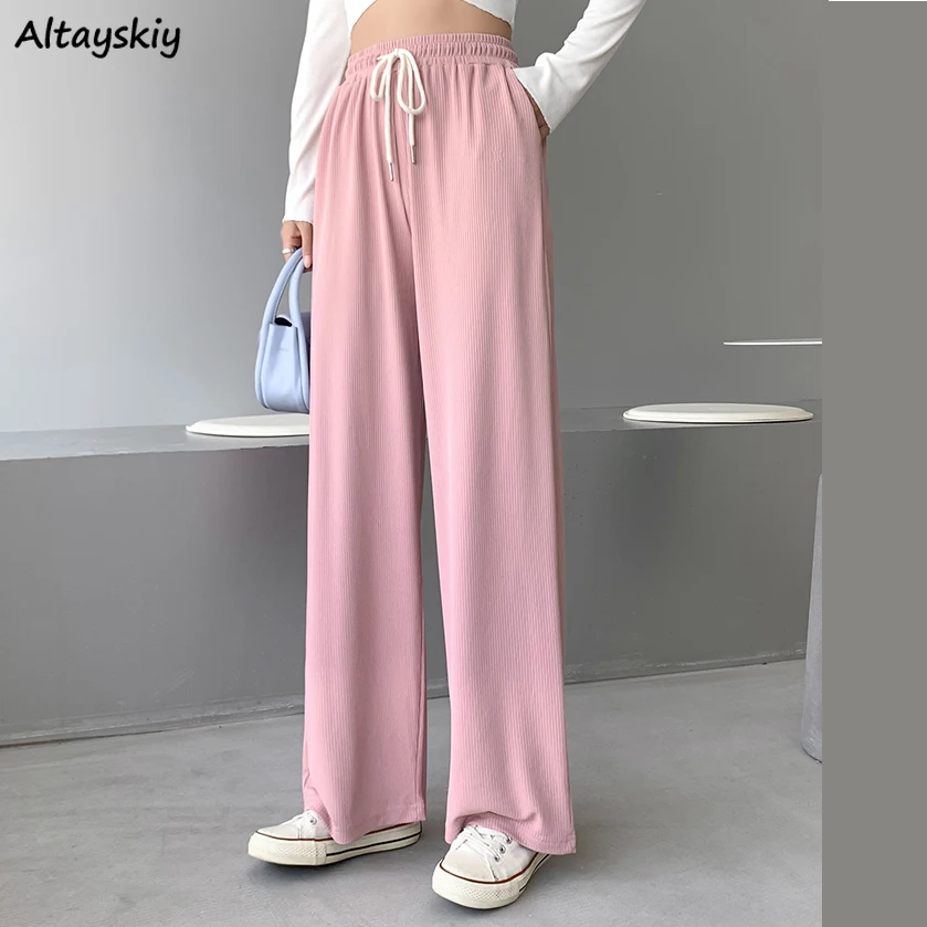 Женские драпированные брюки, элегантные однотонные повседневные брюки в Корейском стиле с широкими штанинами, дышащие мягкие брюки с высок... 
Женские драпированные брюки, элегантные однотонные повседневные брюки в Корейском стиле с широкими штанинами, дышащие мягкие брюки с высок...