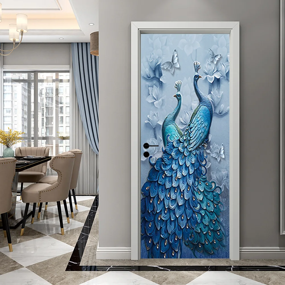 3D Relief Peacock Door Stickers PVC Self Adhesive Waterproof Wall Sticker Kitchen Bedroom Furniture DIY Wallpaper Home Design
3D Relief Peacock Door Stickers PVC Self Adhesive Waterproof Wall Sticker Kitchen Bedroom Furniture DIY Wallpaper Home Design
