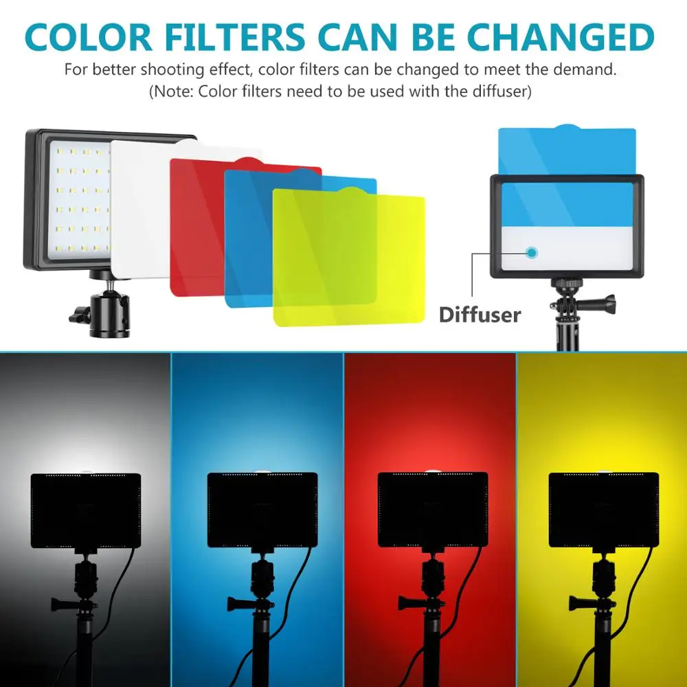 Neewer 2-Pack Dimbare 5600K Usb Led Video Licht Met Verstelbare Statief En Kleur Filters Voor Tafelblad/Lage Hoek Schieten
Neewer 2-Pack Dimbare 5600K Usb Led Video Licht Met Verstelbare Statief En Kleur Filters Voor Tafelblad/Lage Hoek Schieten