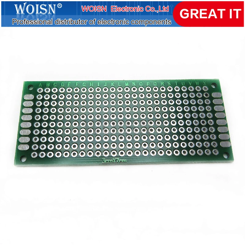 200pcs 3x7cm 3*7 Double Side Prototype PCB diy Universal Printed Circuit Board In Stock
200pcs 3x7cm 3*7 Double Side Prototype PCB diy Universal Printed Circuit Board In Stock