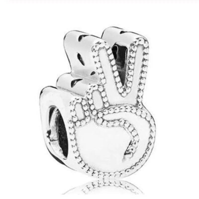 100% 925 Sterling Silver Bead Creative Victory Gesture Beads Fit Pandora Women Bracelet & Necklace Diy Jewelry
100% 925 Sterling Silver Bead Creative Victory Gesture Beads Fit Pandora Women Bracelet & Necklace Diy Jewelry