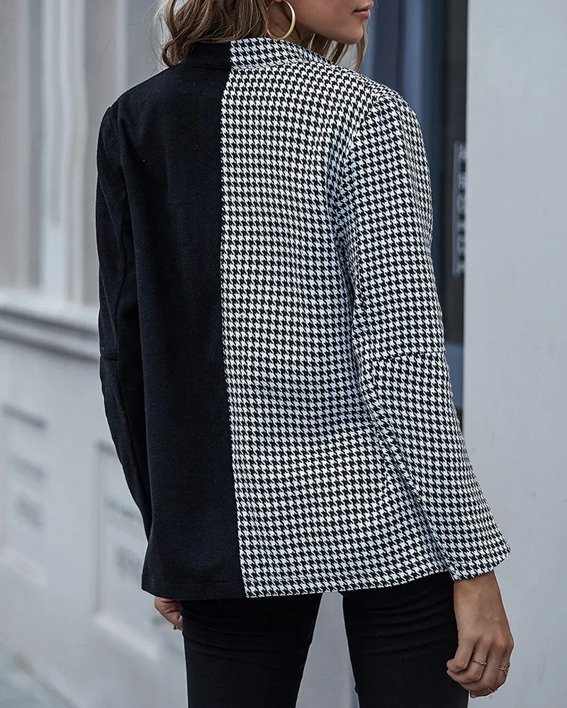 Womens Plaid Coat Auutmn Fall Top Long Sleeve Slimming Lapel Neck Metal Buttons Patchwork Suit Loose Party Clothes 2020 NEW
Womens Plaid Coat Auutmn Fall Top Long Sleeve Slimming Lapel Neck Metal Buttons Patchwork Suit Loose Party Clothes 2020 NEW