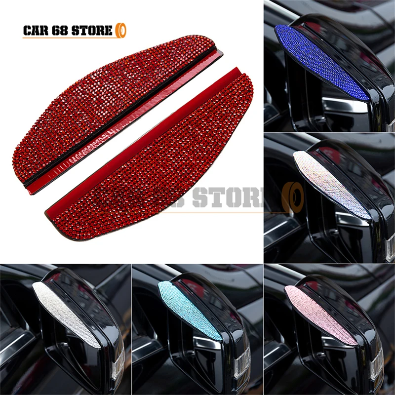 2PC Car Rearview Mirror Rain Cover Diamond PVC Side View Mirror Rain Visor Shield Anti-Glare Mirror Eyebrow Auto Accessories
2PC Car Rearview Mirror Rain Cover Diamond PVC Side View Mirror Rain Visor Shield Anti-Glare Mirror Eyebrow Auto Accessories