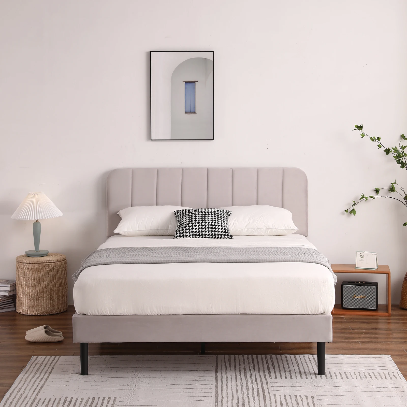 【USA READY STOCK】Full Adjustable Headboard Height Flannelette Soft-Packed Bed Light Khaki
【USA READY STOCK】Full Adjustable Headboard Height Flannelette Soft-Packed Bed Light Khaki