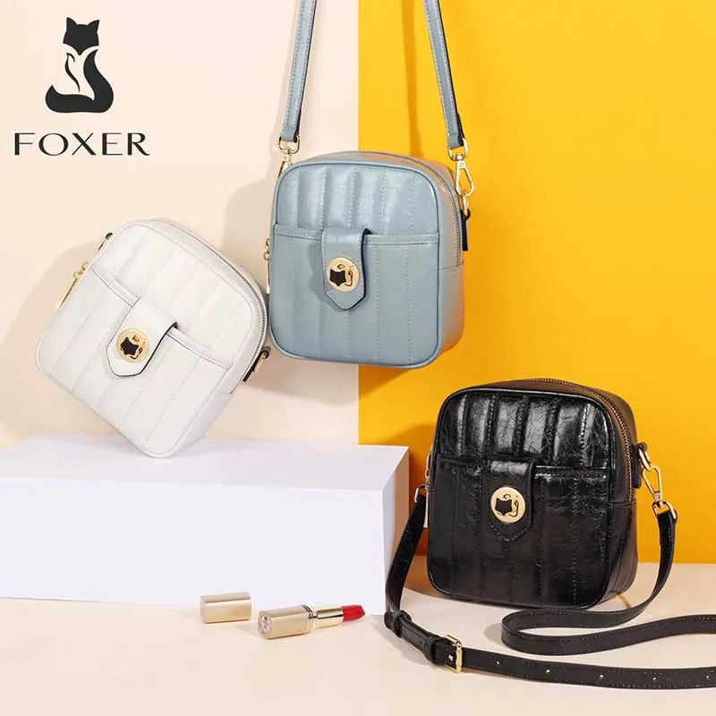 FOXER Women's Mini Travel Shoulder Bag Large Capacity Cowhide Cross-body Bags for Ladies Casual Messenger Bag Female Small Totes
FOXER Women's Mini Travel Shoulder Bag Large Capacity Cowhide Cross-body Bags for Ladies Casual Messenger Bag Female Small Totes