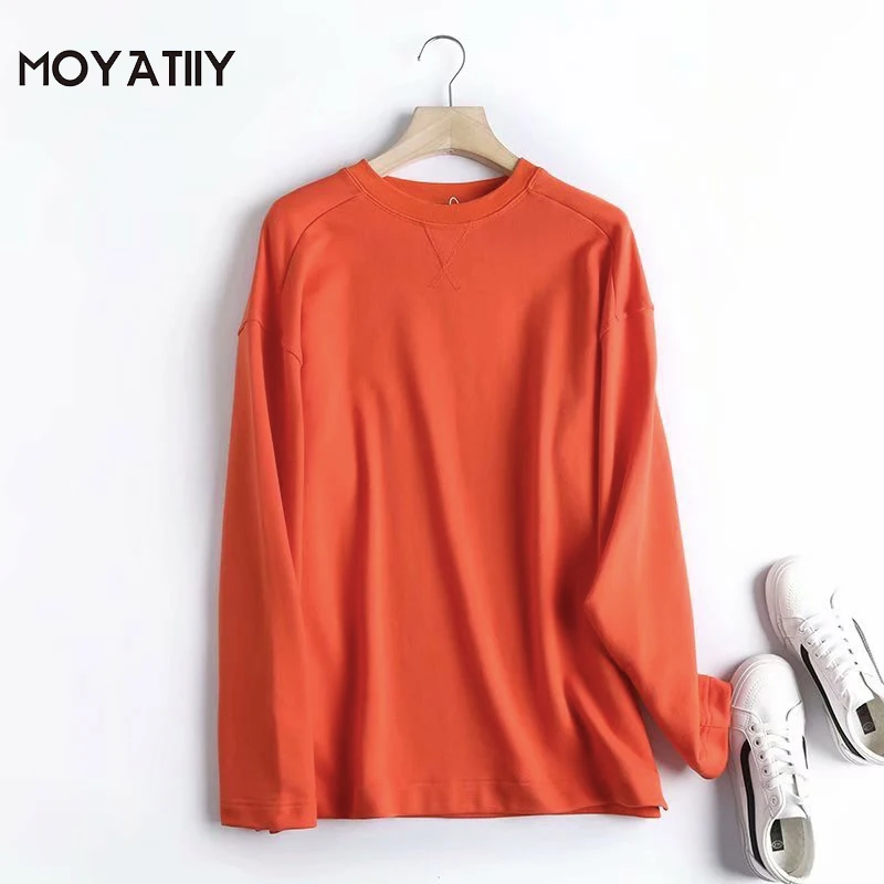 MOYATIIY 2021 Fashion Women Oversize Orange Sweatshirts Casual Spring Autumn Thin Pullovers Long Sleeve Female Tops
MOYATIIY 2021 Fashion Women Oversize Orange Sweatshirts Casual Spring Autumn Thin Pullovers Long Sleeve Female Tops