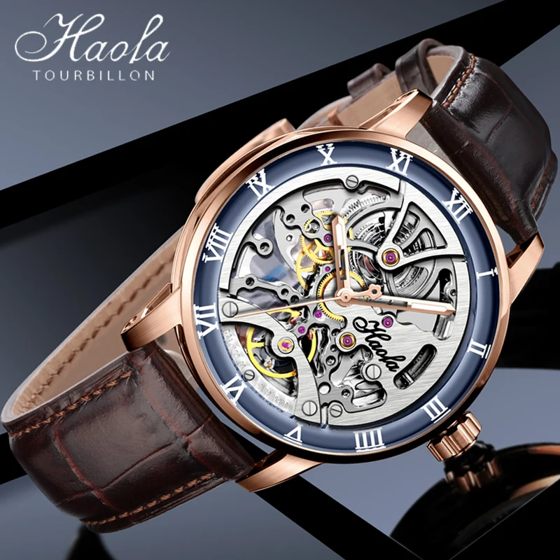HAOFA Luxury Mechanical Automatic Watch For Men Sapphire Skeleton Ceramic Scale Luminous Flying Movement Man Watches Waterproof
HAOFA Luxury Mechanical Automatic Watch For Men Sapphire Skeleton Ceramic Scale Luminous Flying Movement Man Watches Waterproof