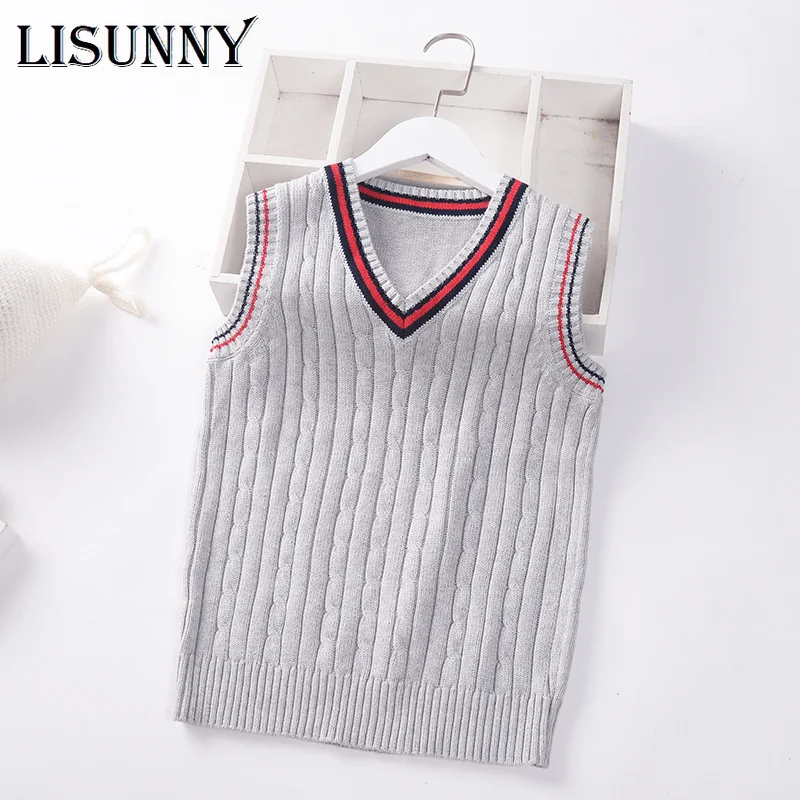 2021 Preppy Style V-Neck Baby Boys Knit Vest Spring Kids Jumper Sweaters Vest Children Clothing Sleeveless Pullover Coat 5-12y
2021 Preppy Style V-Neck Baby Boys Knit Vest Spring Kids Jumper Sweaters Vest Children Clothing Sleeveless Pullover Coat 5-12y