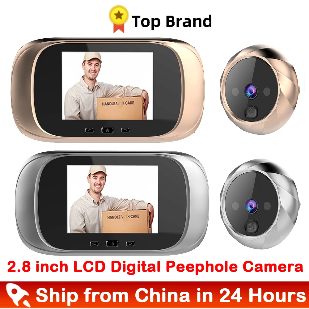 2.8 inch Video peephole Digital Door Camera Doorbell 90 Degree Angle Peephole Viewer video Eye Door Doorbell Outdoor Door Bell
2.8 inch Video peephole Digital Door Camera Doorbell 90 Degree Angle Peephole Viewer video Eye Door Doorbell Outdoor Door Bell