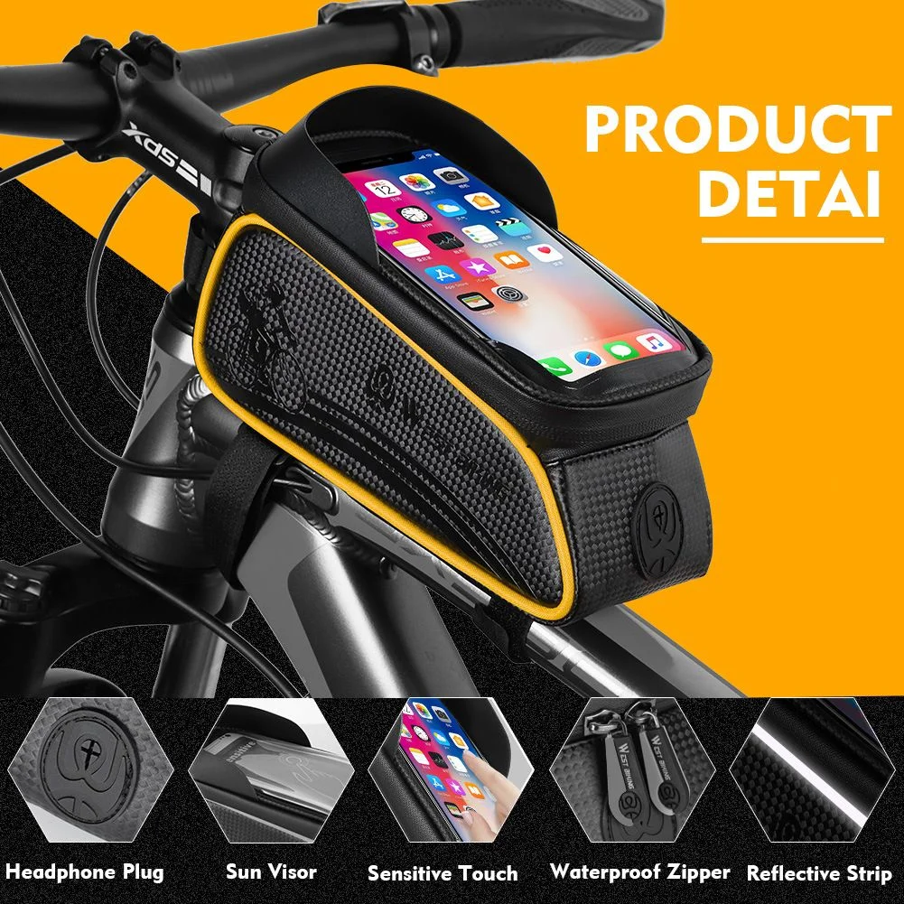 Portable Large Capacity Waterproof Bicycle Bag 6.5 Inches Touchscreen With Reflective Strip Front Beam Bag Bike Accessories
Portable Large Capacity Waterproof Bicycle Bag 6.5 Inches Touchscreen With Reflective Strip Front Beam Bag Bike Accessories