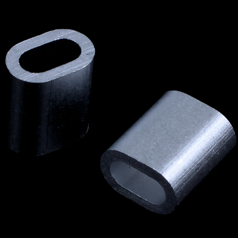 50 x Oval aluminum h uelsen clamps for 2 mm wire rope Press clamp silver tone
50 x Oval aluminum h uelsen clamps for 2 mm wire rope Press clamp silver tone