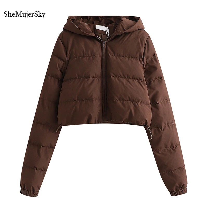 SheMujerSky Summer Brown Hooded Long Sleeve Parkas 2021 Women Autumn Winter Zipper Cropped Coats Jackets 
SheMujerSky Summer Brown Hooded Long Sleeve Parkas 2021 Women Autumn Winter Zipper Cropped Coats Jackets