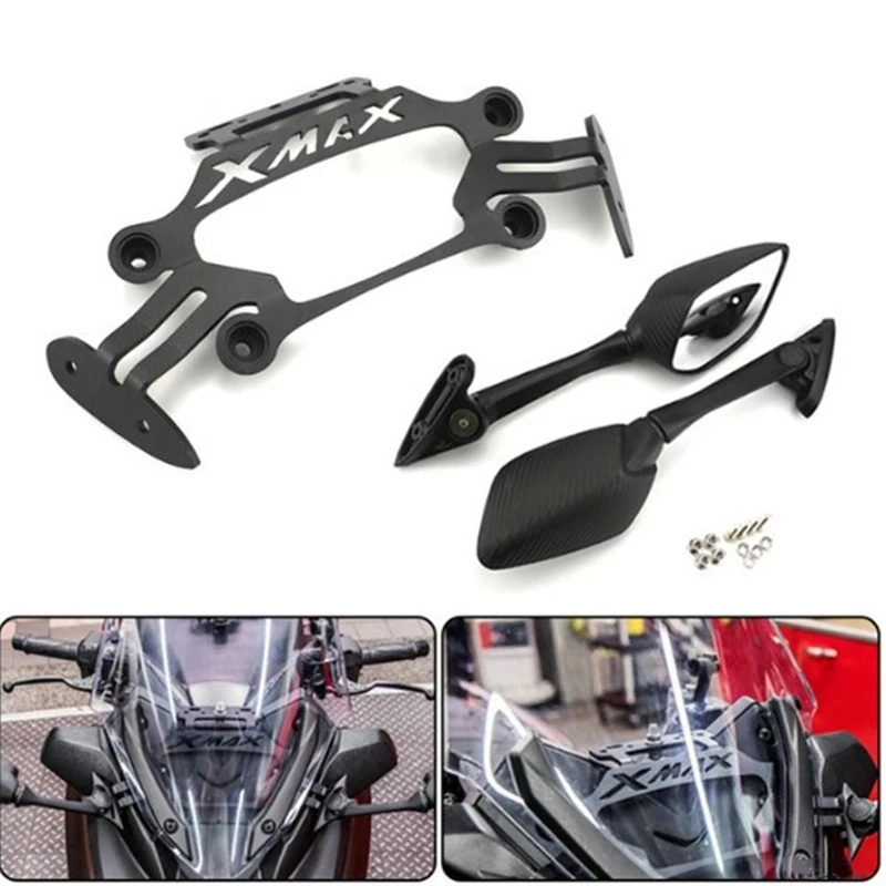 Motorcycle Stand GPS Bracket Mobile Phone Navigation Plate Holder Side Rearview Mirrors Set for Yamaha XMAX 300 400 125 250 2017
Motorcycle Stand GPS Bracket Mobile Phone Navigation Plate Holder Side Rearview Mirrors Set for Yamaha XMAX 300 400 125 250 2017