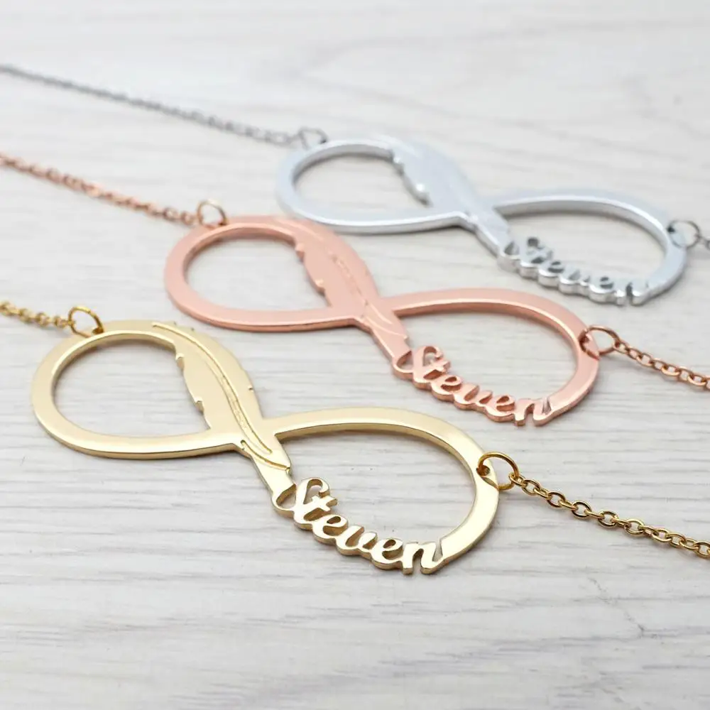 Ожерелье с именем бесконечности, персонализированное колье с подвеской в виде листа, знака, подарочное ожерелье для нее, подарок на день рож... 
Ожерелье с именем бесконечности, персонализированное колье с подвеской в виде листа, знака, подарочное ожерелье для нее, подарок на день рож...