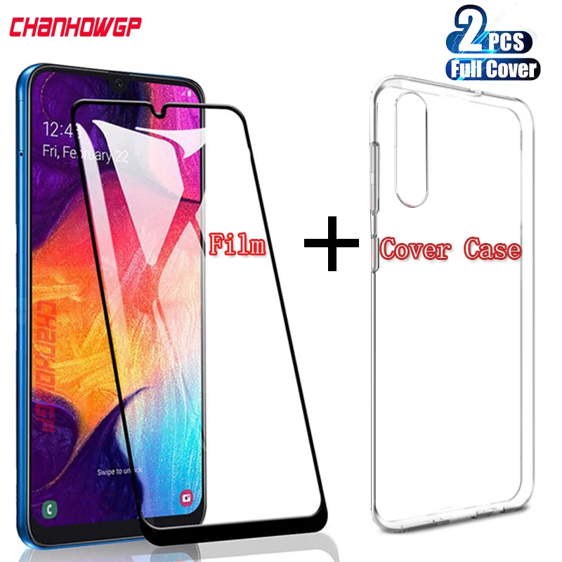 2 шт. чехол из закаленного стекла для Samsung Galaxy A50 A30 A20 A70 A60 A40 A10 Grand prime A9 A7 A6 J8 J6 J4 Plus 2018