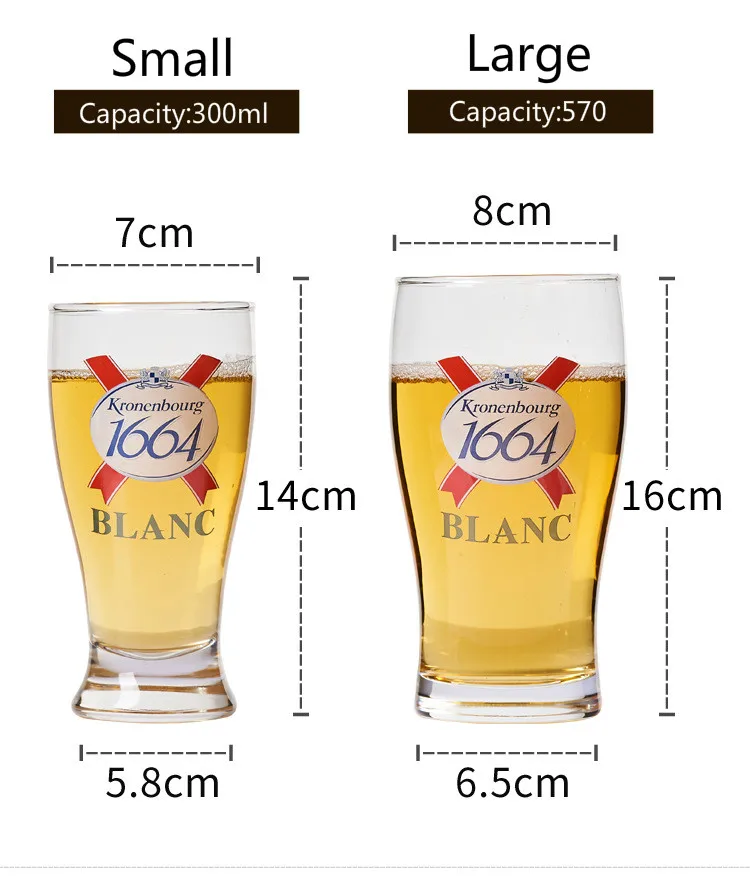 300ML/570ML Creative Personality Beer Glass Cup 1664 GUINNESS HeineKen Beer Mug Wine Glass for Bar Whiskey Glass KTV Party
300ML/570ML Creative Personality Beer Glass Cup 1664 GUINNESS HeineKen Beer Mug Wine Glass for Bar Whiskey Glass KTV Party