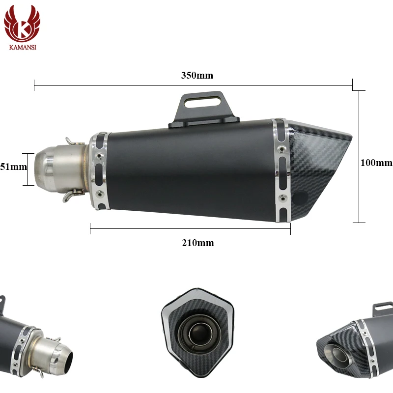 Мотоцикл выхлопная муфта Универсальный 36-51 мм Akrapovic нержавеющая сталь имитирует