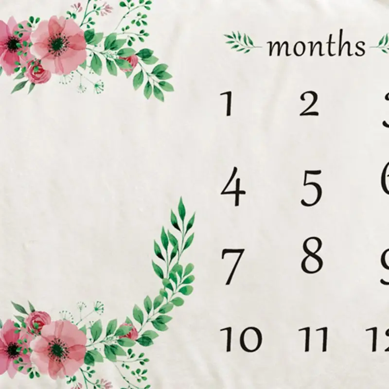 Baby Monthly Record Growth Milestone Blanket Wreath Pattern Photography Props DXAD 
Baby Monthly Record Growth Milestone Blanket Wreath Pattern Photography Props DXAD