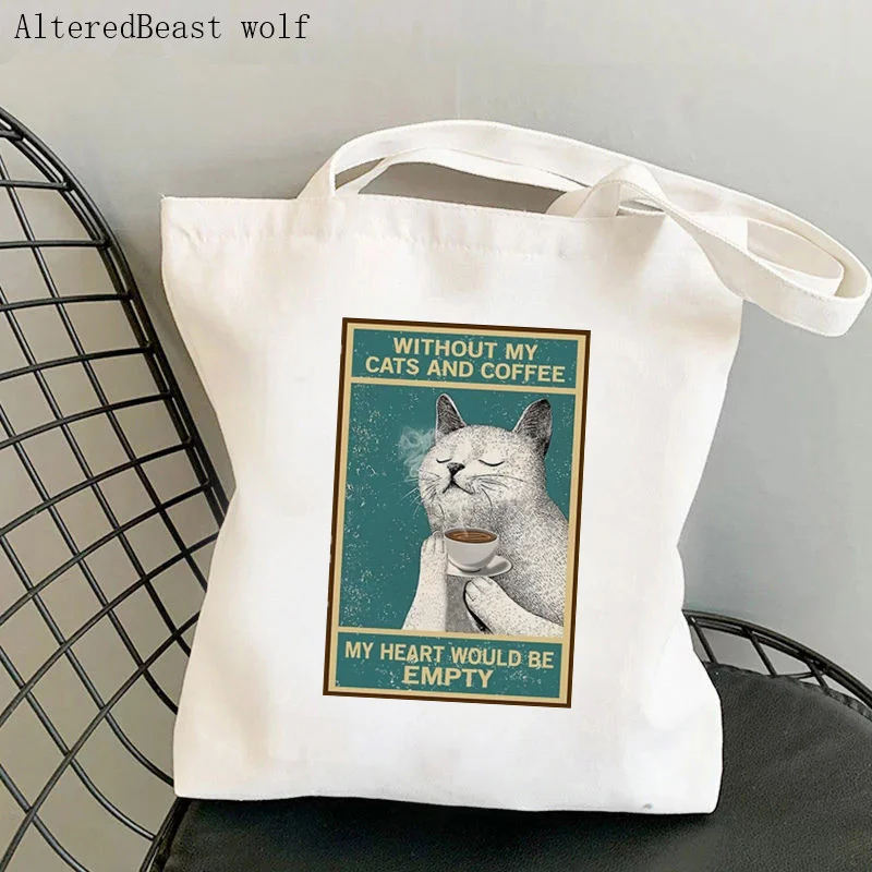 Women Shopper bag my cats and coffe Printed Kawaii Bag Harajuku Shopping Canvas Shopper Bag girl handbag Tote Shoulder Lady Bag
Women Shopper bag my cats and coffe Printed Kawaii Bag Harajuku Shopping Canvas Shopper Bag girl handbag Tote Shoulder Lady Bag