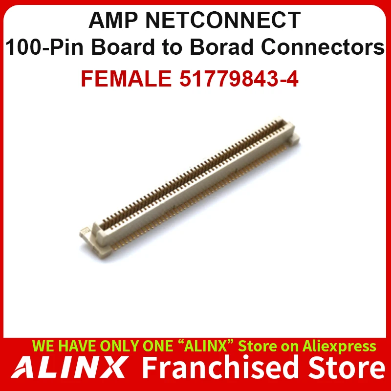 ALINX 5177984-4: AMP NETCONNECT 100-Pin Female Board-to-Board Connectors 0.8mm Spacing
ALINX 5177984-4: AMP NETCONNECT 100-Pin Female Board-to-Board Connectors 0.8mm Spacing