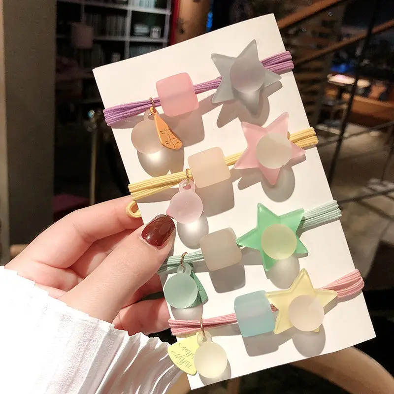 5Pcs Geometric Colorful Star Elastic Hair Band Ball Hair Tie Hair Accessories For Women Crystal Rubber Band For Hair Scrunchies
5Pcs Geometric Colorful Star Elastic Hair Band Ball Hair Tie Hair Accessories For Women Crystal Rubber Band For Hair Scrunchies